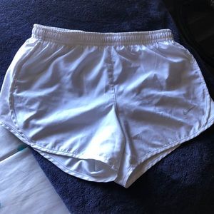 White nike shorts